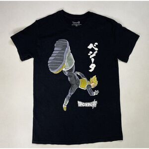 Dragon Ball Super Vegeta TV Anime Cartoon Graphic T-shirt Women Small Black